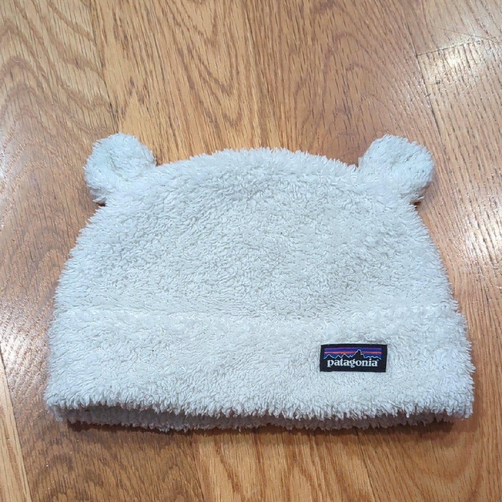 Patagonia Kids Soft Cream Bear Ear Hat